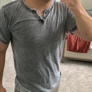 Lucky brand distressed notched T-shirt